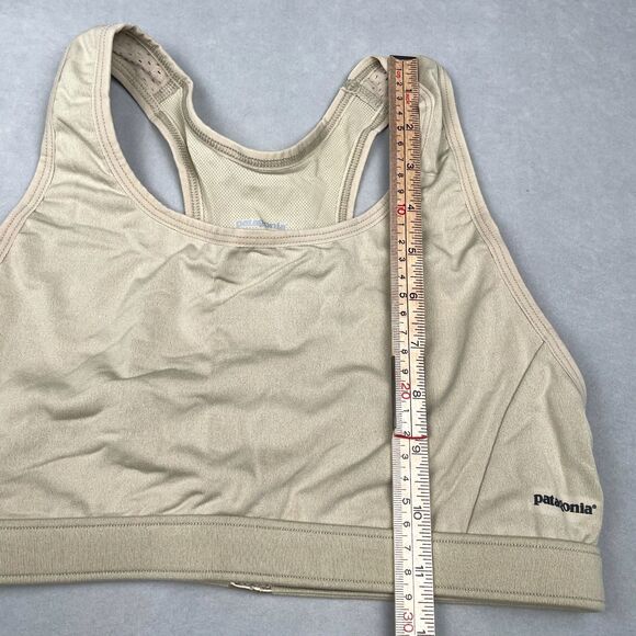 Patagonia Capilene Sports Bra Women M Desert Tan Racer Back USA Made Activewear - Picture 4 of 8